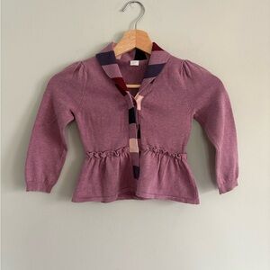 EUC Egg Lavendar Peplum Cardigan, sz 4